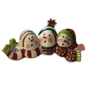 Vtg AAi Enamel Stars Christmas Tree Pin Brooch